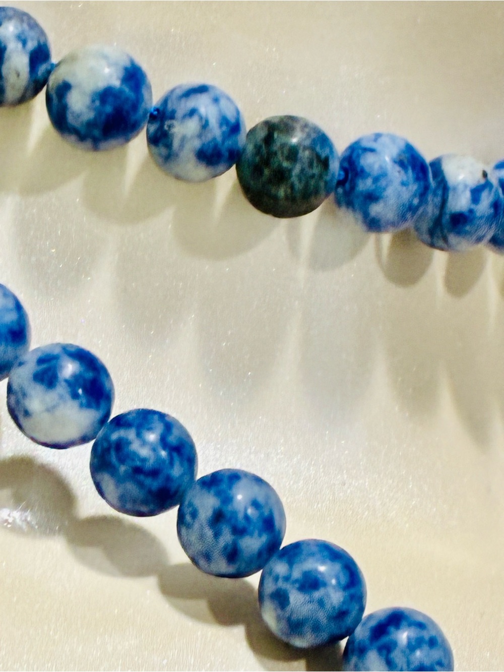 Stunning BL & WH Natural Stone Beaded Tassel Necklace Casual Everyday Elegant - Picture 9 of 13